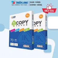 Combo 2 ream Giấy in A4/70, giấy photo 70gsm IK Copy 500 tờ - Thùng giấy A4 cứng không gợn sóng, chữ in không lem nhòe