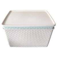 Combo 2 Rổ nhựa size L có nắp Việt Nhật 3388