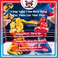 Combo 2 Robot đấm bốc điều khiển cử chỉ tay như thật, Robot đồ chơi điều khiển từ xa boxing đối kháng cho bé vận động