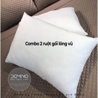 Combo 2 ruột gối lông vũ nhân tạo 50x70 cực êm mềm mát | Domino Ngủ Ngon NHé