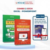 Combo 2 Sách Excel - PowerPoint Unica giúp thành thạo tin học văn phòng từ cơ bản đến nâng cao