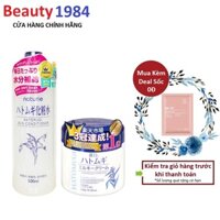 Combo 2 Sản Phẩm Dưỡng Ẩm, Dưỡng Trắng Da Chiết Xuất Hạt Ý Dĩ Hatomugi (Toner 500ml + Kem dưỡng 300g)