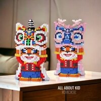 [COMBO 2 SẢN PHẨM] Lắp ráp mô hình Hổ Múa Lân 30cm 2 con, decor trang trí nhà cửa cực hot