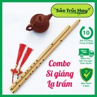 Combo 2 Sáo Trúc Tone Si giáng Bb4 và Tone La trầm A4 bền và đẹp kèm Học sáo Cấp Tốc Chính Hãng SÁO TRÚC HAY - CẤP 1