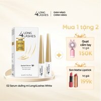 Combo 2 serum dưỡng mi toàn diện Long4Lashes White nuôi dưỡng mi dài và dày, ngừa gãy rụng