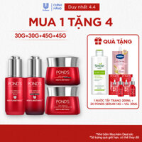 Combo 2 Serum và 2 Kem dưỡng ngày & đêm Pond's Age Miracle mờ đốm nâu, nếp nhăn với 50X Hexyl-Retinol 30G+30G+45G+45G