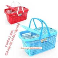 COMBO 2 SIZE GIỎ NẮP ĐẠI VÀ GIỎ NẮP NHỎ DUY TÂN