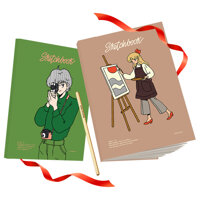 Combo 2 Sổ A4 Vẽ Ký Họa Sketchbook Dạng Pad CMA Studio Giấy Italy 120gsm A4 Manga Comic - SA4PT (Mẫu Tùy Chọn)