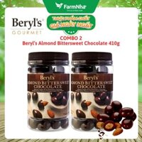 (Combo 2) Sôcôla Beryls Almond Bittersweet 410g - Vị Ngọt Ngào, Thơm Béo với Bột Sữa Nguyên Kem