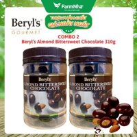 (Combo 2) Sôcôla Beryls Almond Bittersweet 310g - Vị Ngọt Ngào, Thơm Béo với Bột Sữa Nguyên Kem