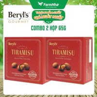 (Combo 2) Socola Tiramisu Almond Milk Chocolate 65g Beryls - Socola sữa hạnh nhân hấp dẫn với bột phô mai mascarpone Ý