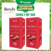 (Combo 2) Socola Tiramisu Almond Milk Chocolate 180g Beryl's - Socola sữa hạnh nhân hấp dẫn với bột phô mai mascarpone Ý