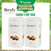(Combo 2) Socola Tiramisu Almond White Chocolate Beryls 180g - Bột phô mai kem Ý mascarpone hấp dẫn