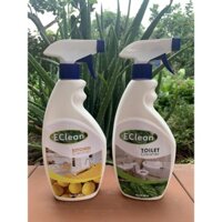 COMBO 2 SP SIÊU TIẾT KIỆM: TẨY TOILET + TẨY BẾP ECLEAN - 500ML- NHẬP KHẨU TỪ SINGAPORE (DẠNG XỊT )