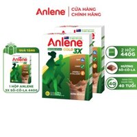 Combo 2 Sữa Bột Anlene Gold Movepro Hương Chocolate Vanilla Hộp Giấy 440g  tặng 1 hộp cùng loại date tháng 042025