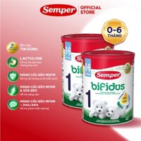 Combo 2 Sữa bột cải thiện tiêu hóa,giúp bé tăng cân,phát triển trí não Semper Bifidus số 1 cho bé từ 0-6 tháng tuổi