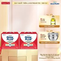 Combo 2 Sữa bột Nutifood GrowPLUS+ Suy Dinh Dưỡng (Đỏ) 1+ - Tăng Cân, Tăng Chiều Cao (2 Hộp 2 Kg)