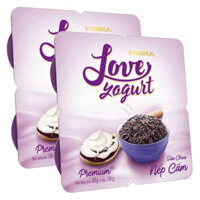 Combo 2 Sữa chua Vinamilk Love Yogurt Nếp Cẩm 100g