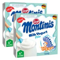 Combo 2 Sữa chua Zott Montinis vị nguyên bản 4*55g