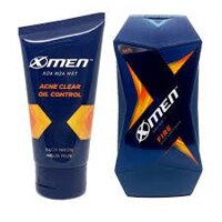 COMBO 2 - Sữa rửa mặt cho nam Xmen 100gr Sạch nhờn , ngừa mụn và Dầu gội / Sữa tắm nước hoa Xmen 180gr