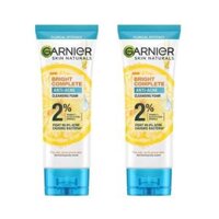 Combo 2 Sữa Rửa Mặt Garnier 3 Trong 1 Giảm Mụn & Sáng Da Bright Complete 3 in 1 Foam Anti Acne 50mlx2