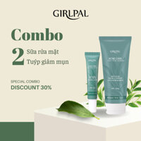 [Combo 2] Sữa rửa mặt và gel chấm mụn GIRLPAL Anti Acne Spot Cream Tea Tree