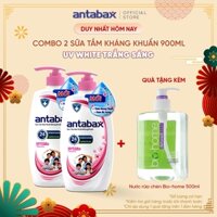 Combo 2 Sữa Tắm Bảo Vệ Da Kháng Khuẩn Antabax UV White Trắng Sáng 900mlx2
