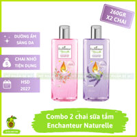 Combo 2 sữa tắm Enchanteur Naturelle 260gr - Sữa tắm dưỡng da thiên nhiên hương nước hoa dịu nhẹ
