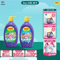 Combo 2 Sữa Tắm Gội cho bé Carrie Junior (700g/chai): 1 Hương Grapeberry + 1 Hương Tinh Chất Sữa