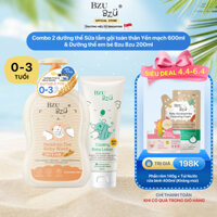 Combo 2 Sữa tắm gội toàn thân em bé Yến mạch 600ml & Kem Dưỡng Da Em Bé BZU BZU Baby Cooling Lotion Mát Dịu 200ml