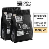 Combo 2 Sữa Tăng Cơ Tăng Cân - Body Gold - Organic Vegan Protein - Protein Thực vật túi 1kg + Quà tặng