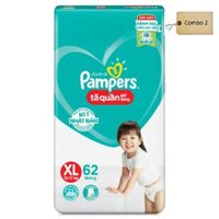 Combo 2 Tã-bỉm quần Pampers Demin 8 XL62