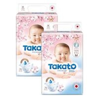 Combo 2 Tã dán Nhật Bản Takato siêu mềm mại (M, 76 miếng)