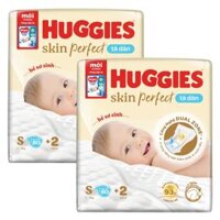Combo 2 Tã dán sơ sinh Huggies Skin Perfect (S, 4-8kg, 80 miếng)