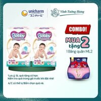 [COMBO 2] Tã Quần Cho Bé Bobby Premium Soft Chính Hãng Có Quà, Tả Quần Em Bé Mỏng M64/L60/XL56/XXL52