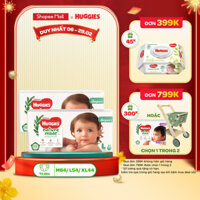 Combo 2 Tã/Bỉm dán Huggies Platinum NatureMade M64/L54/XXL44