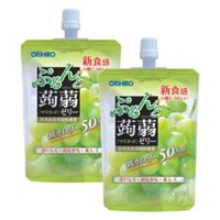 Combo 2 Thạch Orihiro vị nho xanh dạng túi đứng 130g