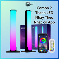 COMBO 2 Thanh LED RGB Nháy Theo Nhạc Dùng Trong PC & Ô Tô Và Decor Phòng Cực Kì Đẹp. Cây Đèn Led Nháy Theo Nhạc Có APP