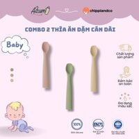 COMBO 2 Thìa ăn dặm cho trẻ Chippi SILICON CAO CẤP  - Azumi