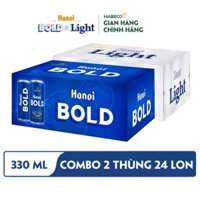 COMBO 2 Thùng 24 lon Bia Hanoi BOLD & Light – HABECO (330ml/lon)