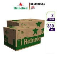 Combo 2 Thùng Bia Heineken Chai Nhôm 5%