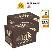 Combo 2 Thùng Bia Leffe Nâu 6,5% Chai 330ml
