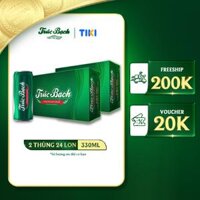 Combo 2 Thùng Bia Trúc Bạch - Thùng 24 lon 330ml