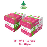 COMBO 2 THÙNG giấy IK A4 𝐍𝐀𝐓𝐔𝐑𝐀𝐋 70gsm - Giấy photo, giấy in văn phòng- Hàng chính hãng (10 reams) (THÙNG)