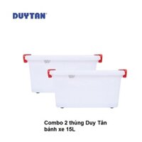 Combo 2 Thùng Nhựa Duy Tân Có Bánh Xe Dễ Dàng Di Chuyển 15Lit | TriTinco.center