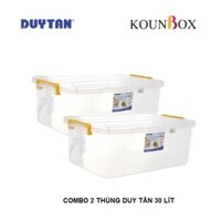 Combo 2 Thùng Nhựa Duy Tân Trong Suốt 30L