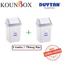 Combo 2 Thùng rác nắp lật nhỏ Duy Tân (24 x 20 x 39 cm) No.H126