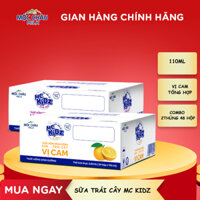 Combo 2 Thùng Sữa trái cây MC Kidz (110ml x 48 hộp) Mộc Châu Milk
