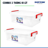 [COMBO 2 THÙNG] Thùng nhựa trong đựng đồ Duy Tân 10L Đựng thực phẩm, dụng cụ đa công năng