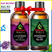 Combo 2 Tinh Dầu Oải Hương 50ML  Tinh Dầu Bạc Hà 50ML Nguyên Chất Chính Hãng TIDAMO, Xông Thơm Phòng Giúp Thư Giãn và Nâng Cao Sức Khỏe, Rất Tốt Khi Sử Dụng Với Máy Xông Tinh Dầu